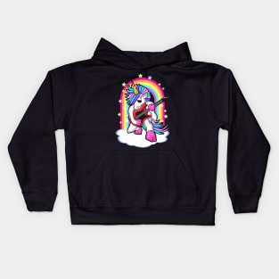 Unicorn Guitarist Guitar Player Musician Kids Hoodie